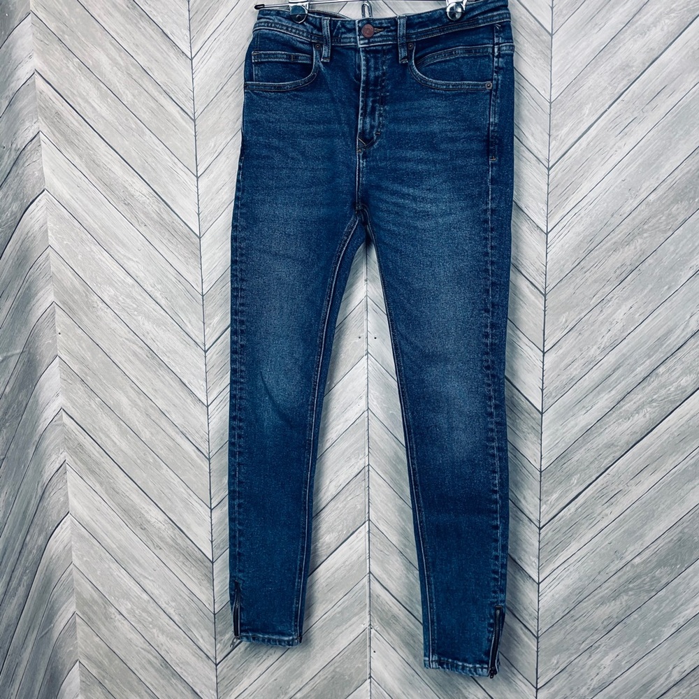 ZARA MAN super Slim Fit Denim Jeans ankle zip